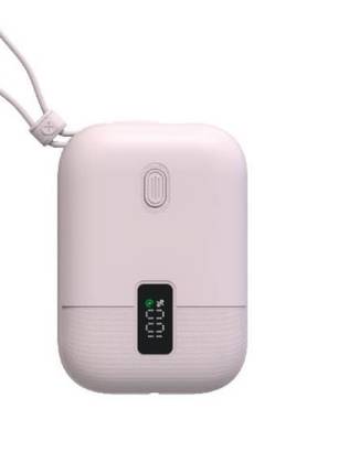 9000mAh Mini Power Bank with Cable(Pink) Model: F76-B