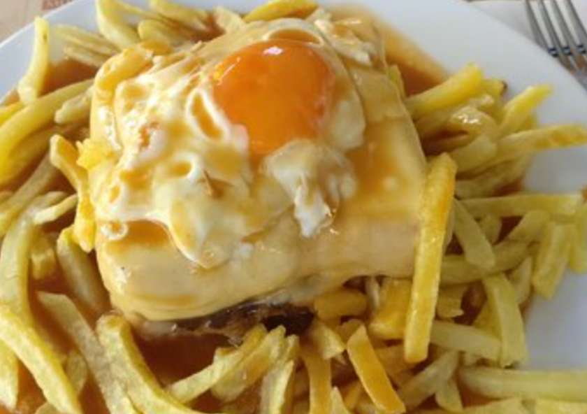 Francesinha with Fries and Egg