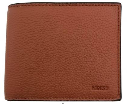Litchi Pattern Bi-Fold Mens Wallet(Brown)