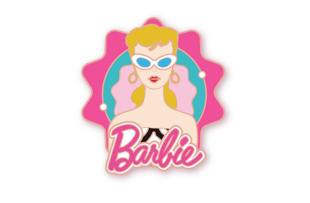 Barbie Shining Collection Glitter Metal Badge (A)