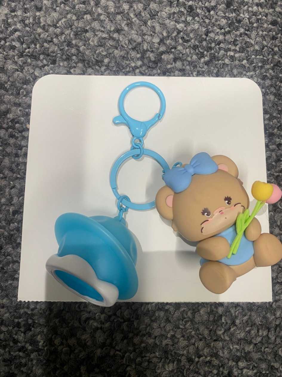 MIKKO Collection Hyacinth LED Light-up Keychain(Latte)