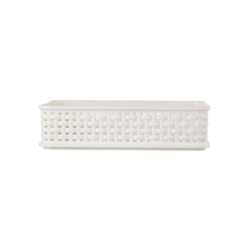 Hollow-Out Imitation Rattan Rectangle Storage Basket (M)