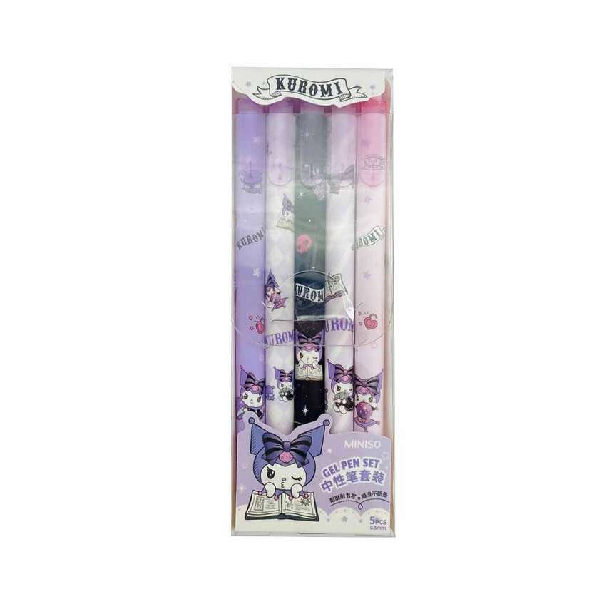 Kuromi 5-Piece Pen Set (0.5mm, Black) PDQ