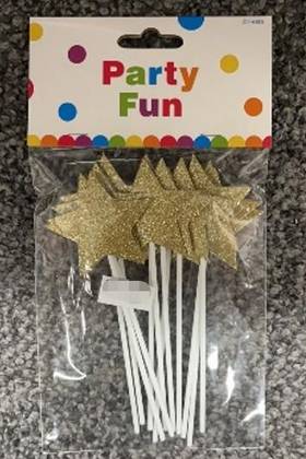 Star-shaped Cake Toppers (12 pcs)