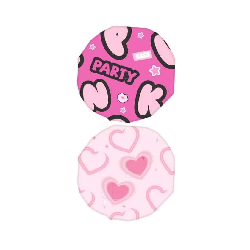 Pink Party Series Single-Layered Shower Caps (2 pcs)