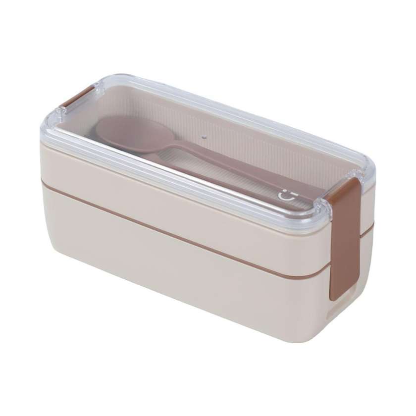Premium Double Layer Lunch Box 750mL(Brown)