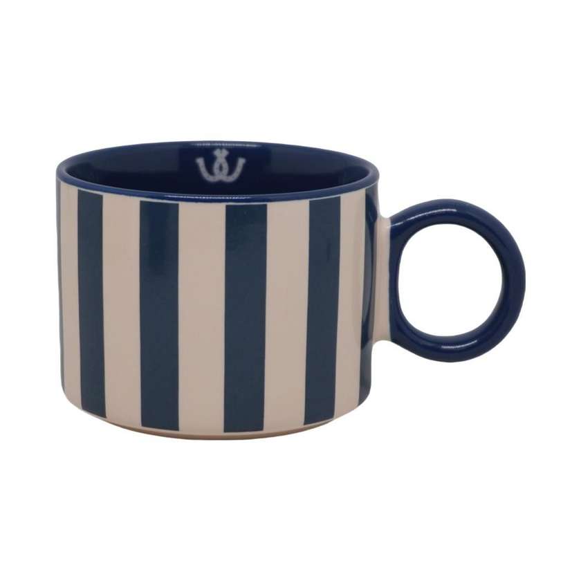 Horse Riding Series Striped Ceramic Mug with Handle 350mL