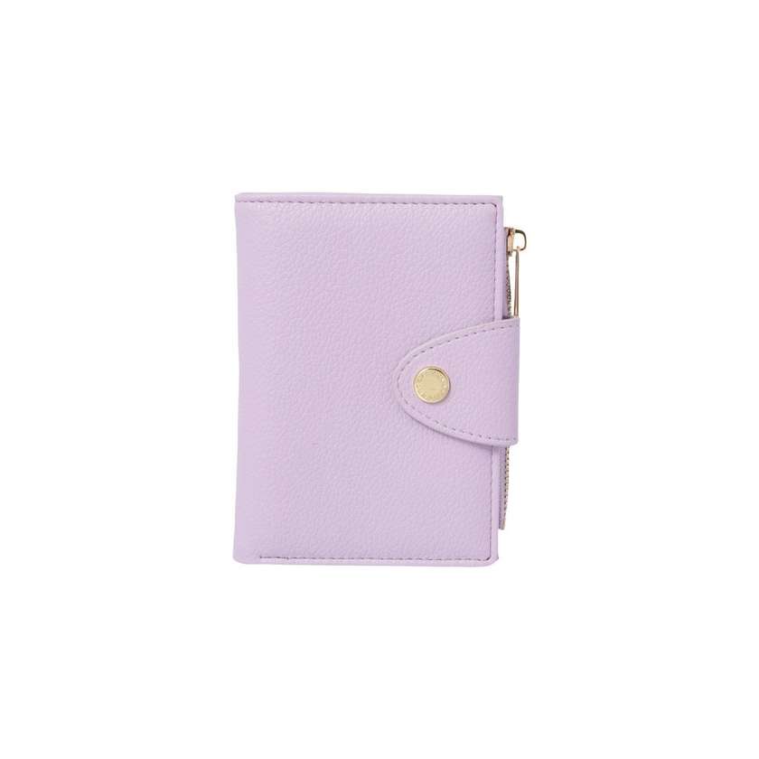Bi-Fold Zipper Womens Wallet (Purple)
