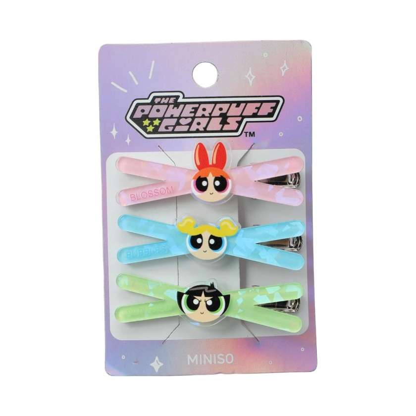 The Power Puff Girls Colorful Hair Clips (3 pcs)
