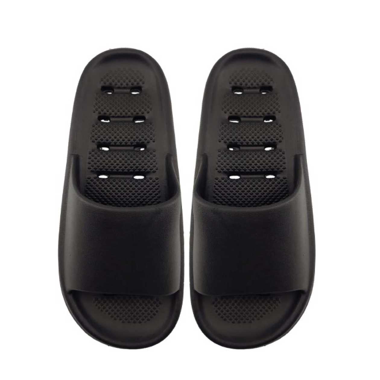 Lightweight Mens Bath Slippers(Black,41-42)