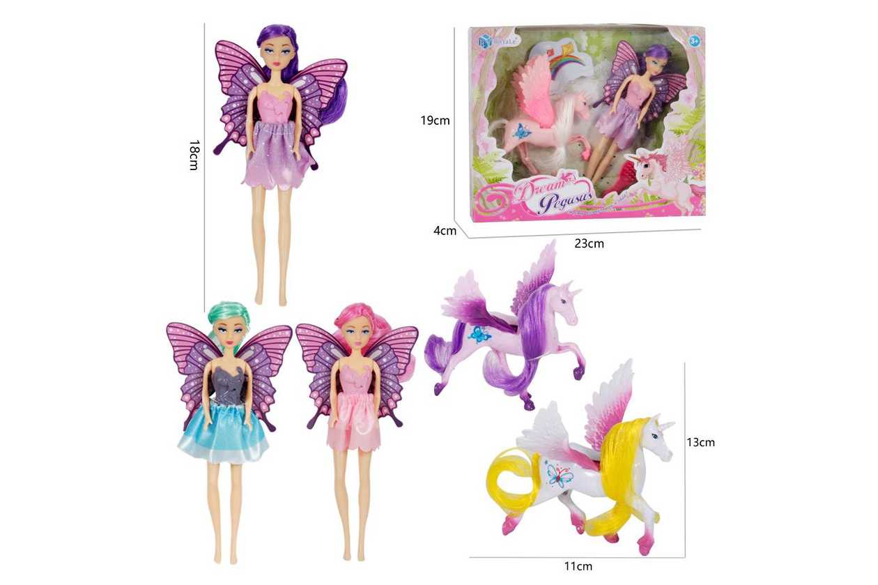 The Flower Child Series Flying Horse Doll (3 Assorted Colors)