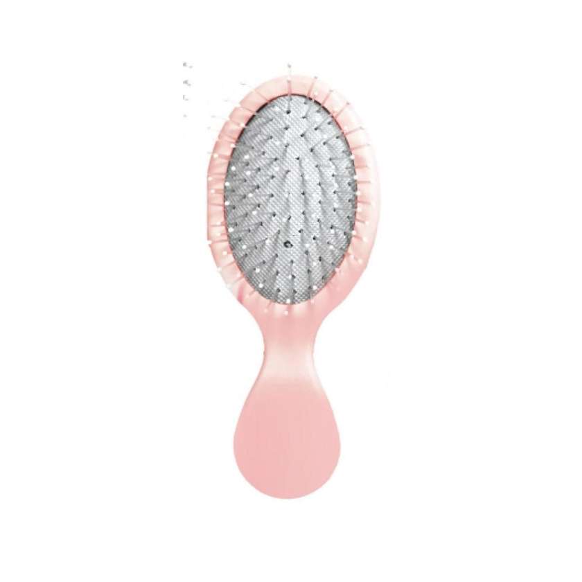 Classic Comfortable Series Mini Cushion Massager Hair Brush (Matte Pink)