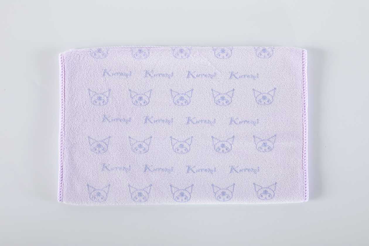 Sanrio characters Fine Fiber Kids Towels (2 pcs) (Kuromi)