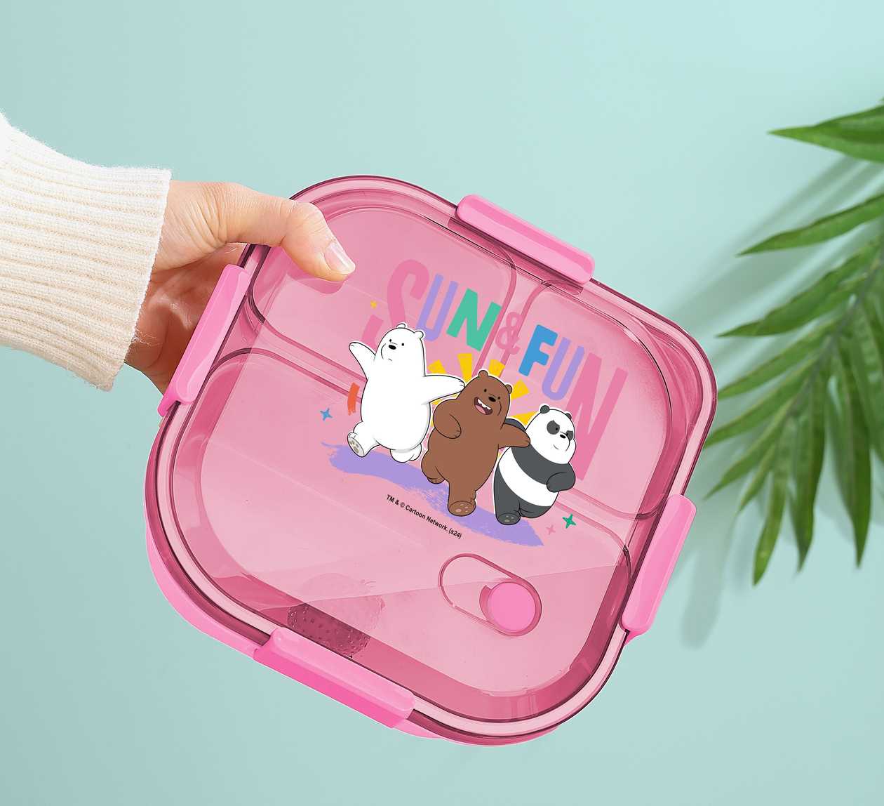 We Bare Bears Seaside Music Festival 3 Compartment Bento Box (1200mL)