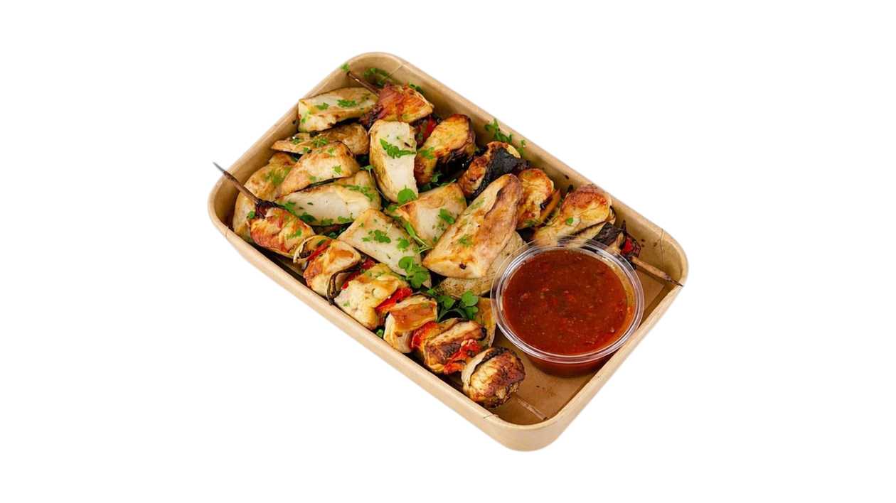 Chicken Shashlik With Potato Wedges