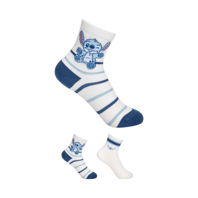 Disney Stitch Collection Fluffy Festival Kids＇ Socks 2 Pairs (Age 9-12)