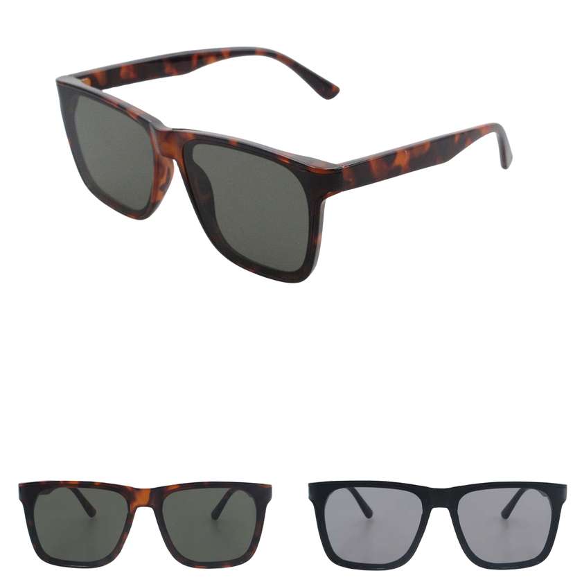 G-044 Curved Lenses Large Frame Sunglasses