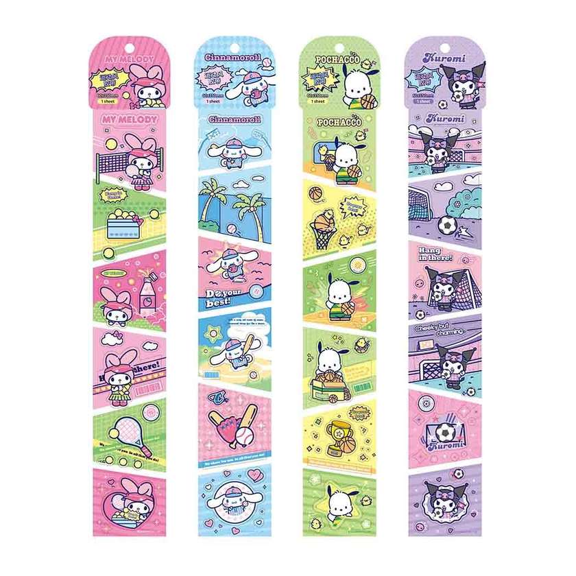 Sanrio characters Sports Collection Stickers Strips (4 Assorted Models)