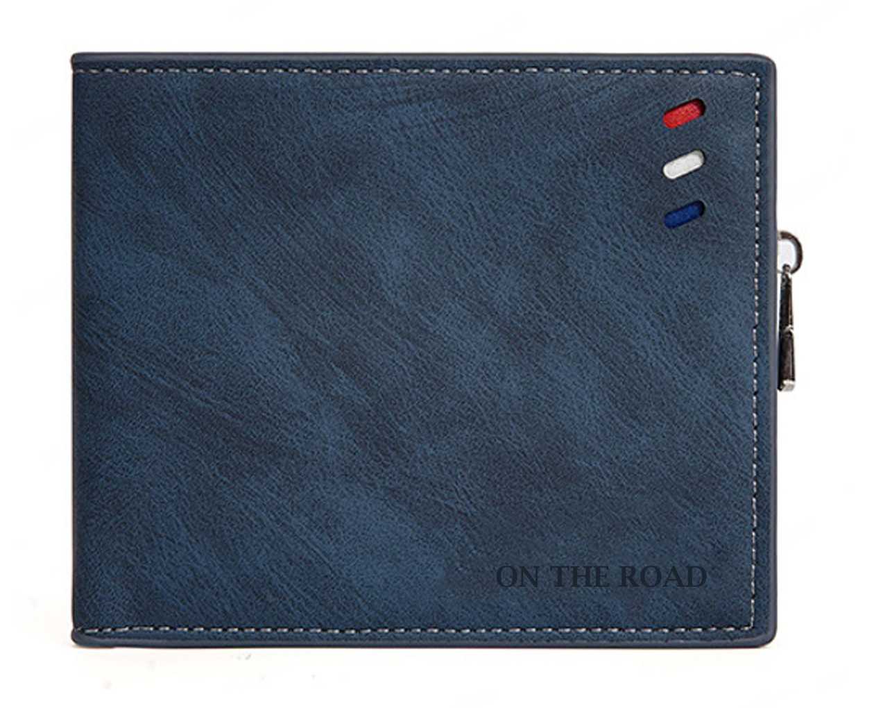 Vintage Multifunctional Horizontal Mens Wallet(Navy)
