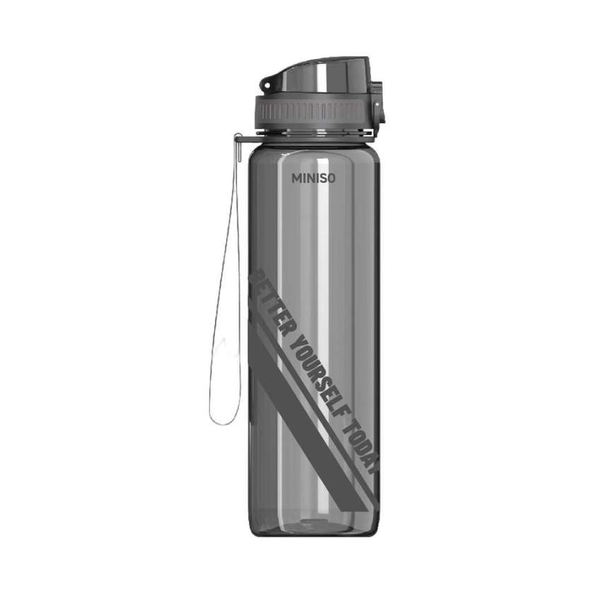 Sports TRITAN Cup Series with Tea Filter and Strap Plastic Bottle 1000mL(Black)