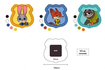 Disney Zootopia Collection Plaster Graffiti Magnetic Sticker (3 Assorted Models)