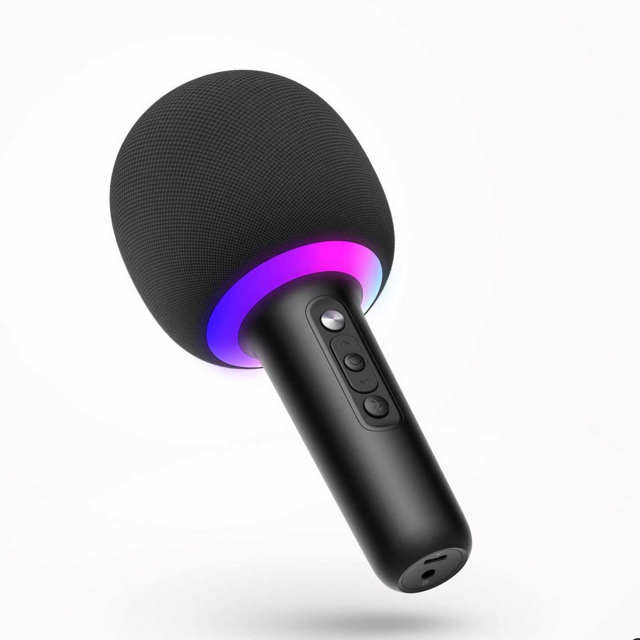 Karaoke Microphone with Built-in Wireless Speaker  Model: AU071(Black)