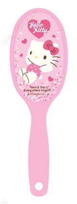 Sanrio characters Pink Collection Glitter Cushion Hair Brush (Hello Kitty)
