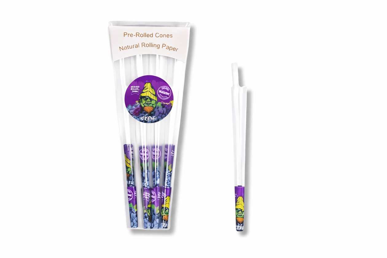 Gorilla Rolling Stars Pre-Rolled Cones Grape (Üzüm) - 8li (Şəffaf)