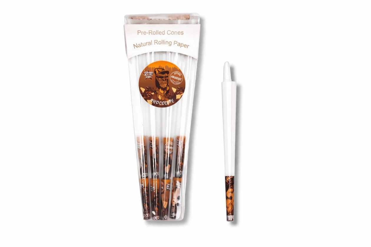 Gorilla Rolling Stars Pre-Rolled Cones Chocolate (Şokolad) - 8li (Şəffaf)