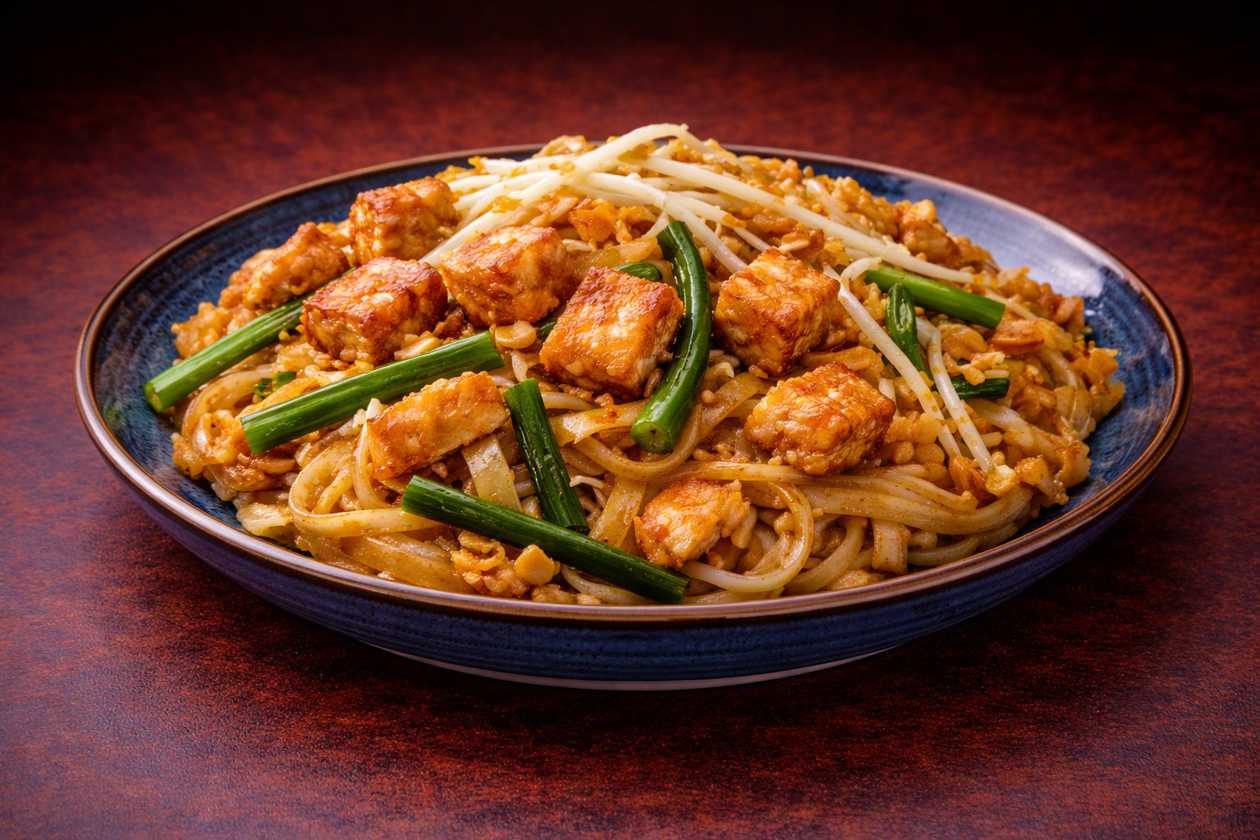 K09 Fried egg noodles with tofu
