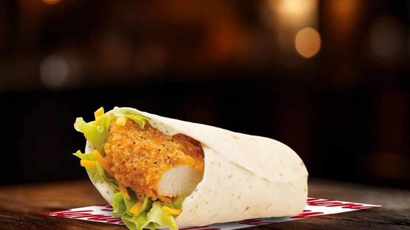 Spicy chicken wrap