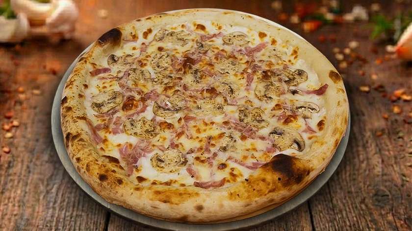 Pizza carbonara small