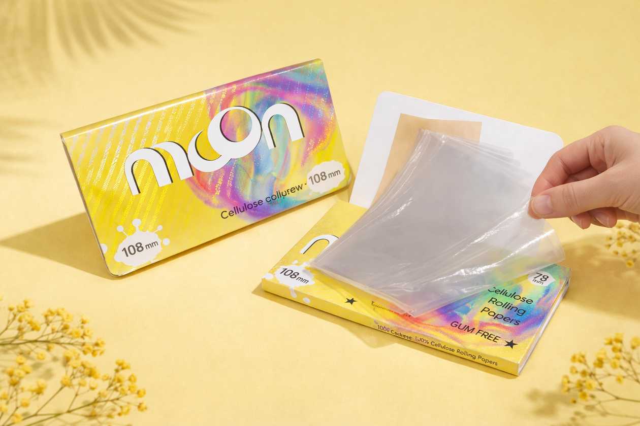 MOON Cellulose Rolling Papers 108mm – 50 Leaves
