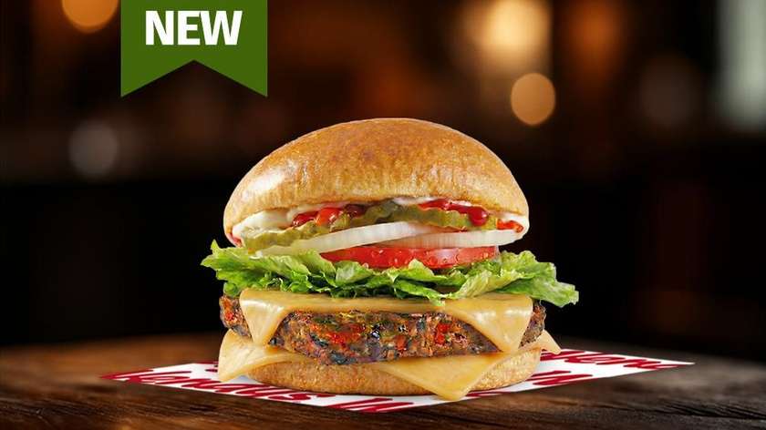 Bean burger with cheese