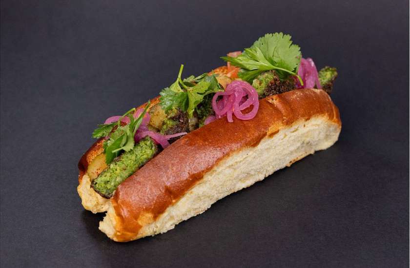 Vegan Falafel Hot Dog