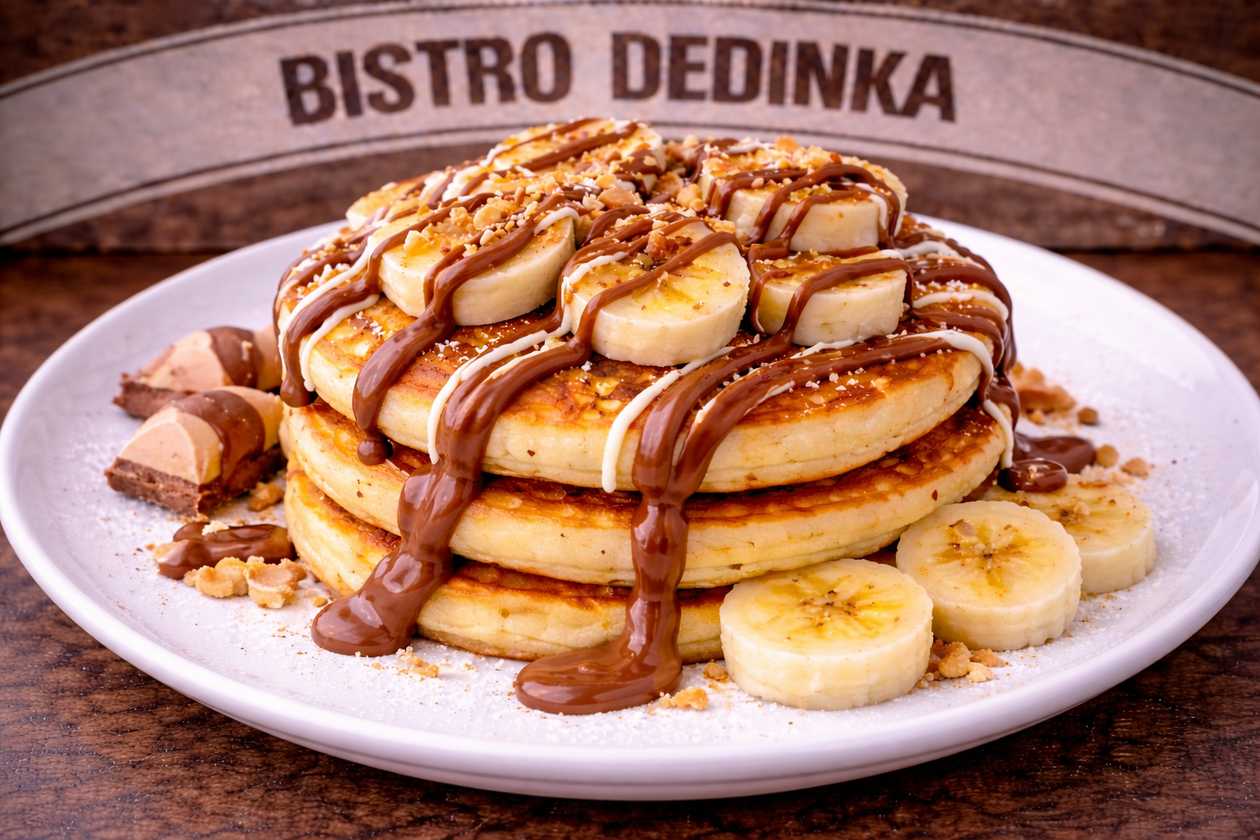 Pancakes with Bananas + Magical Topping