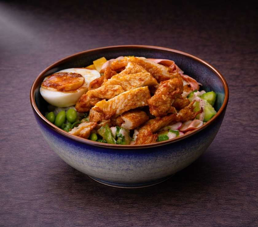 Poke grilled chicken