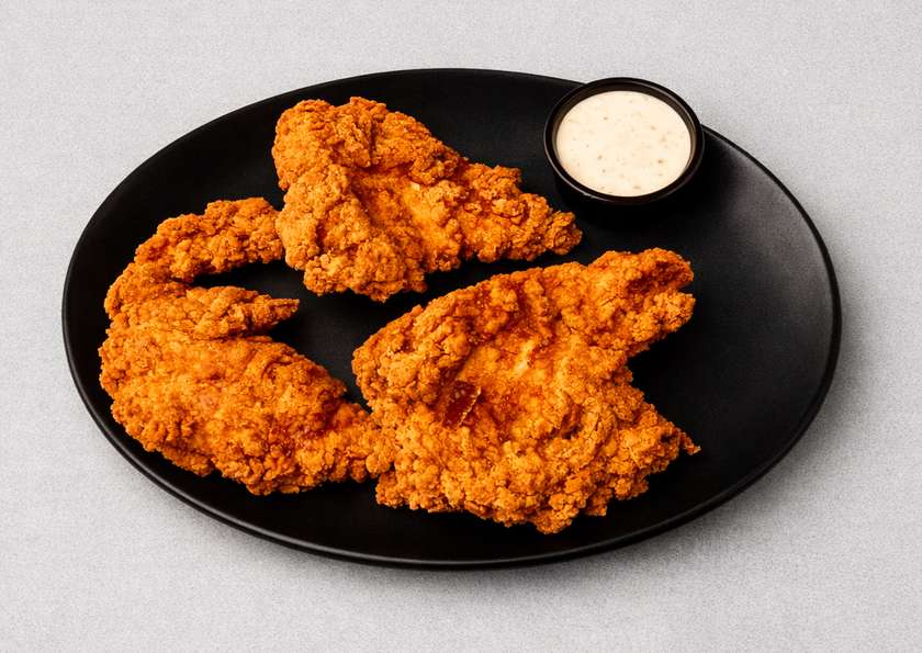 Breaded chicken strips 3 pcs.