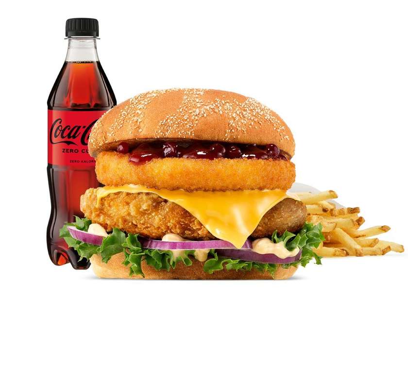 Burger Rywala Crispy Chicken w zestawie