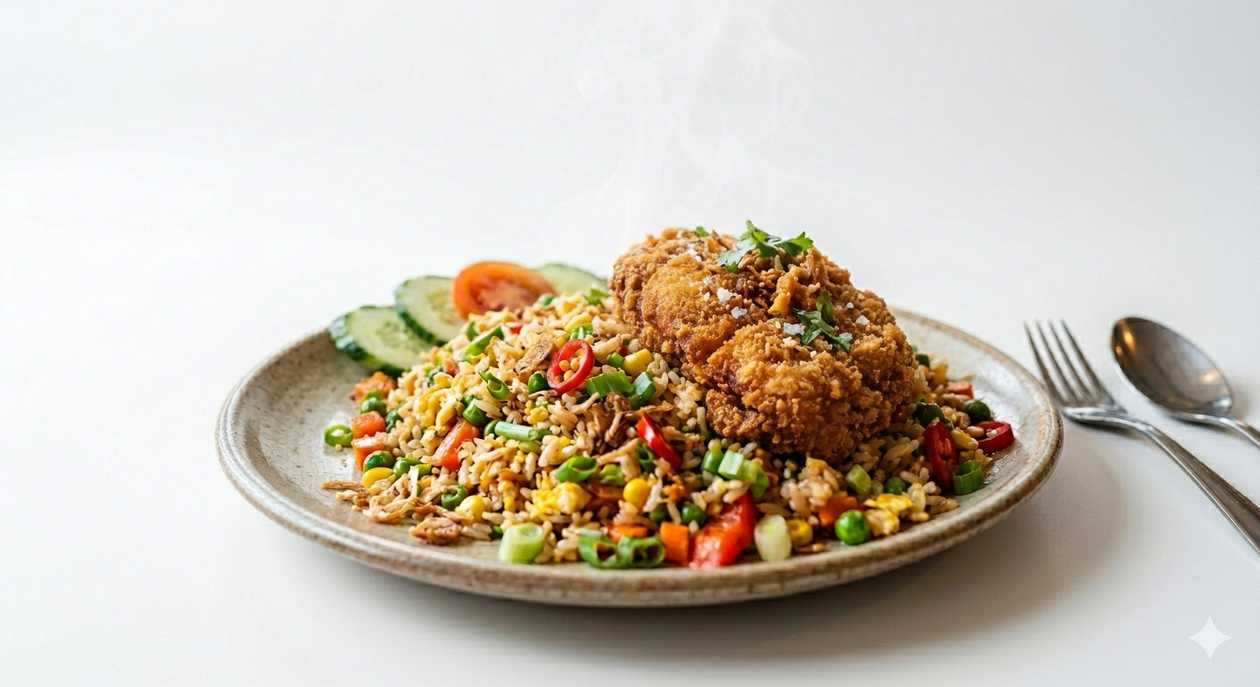 N04 Fried Rice and Crispy Fried Chicken - Small