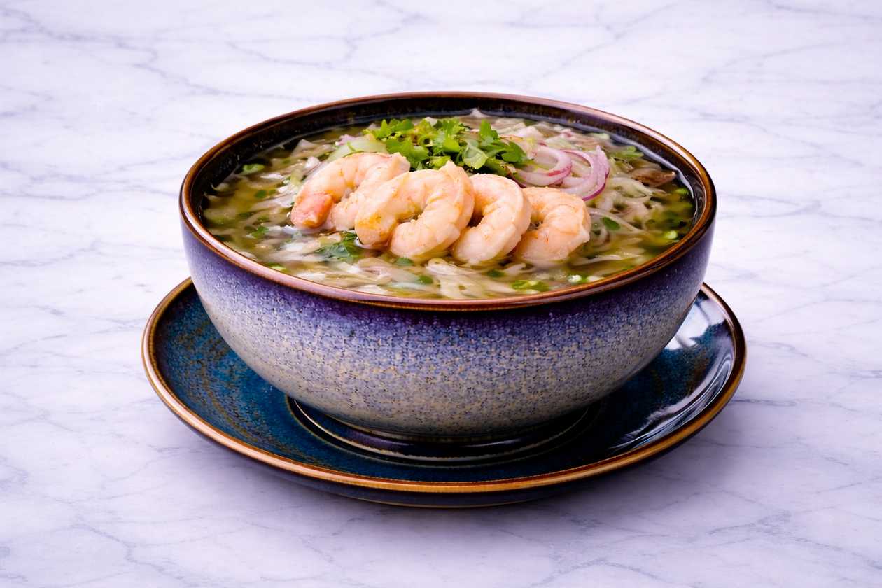 H012: Pho with shrimp
