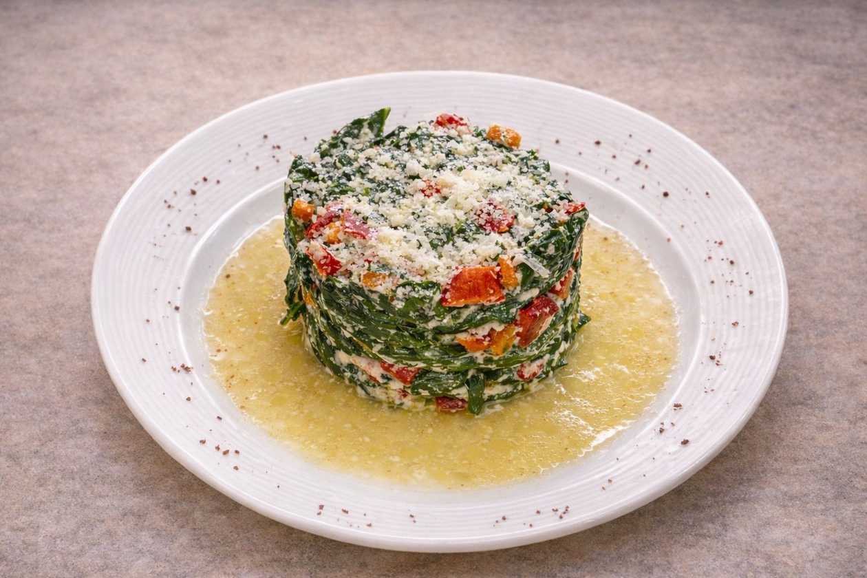 Spinach With Parmesan And Vegetables