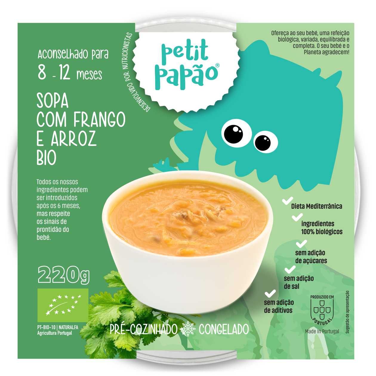Sopa com Frango e Arroz (8+ BIO)