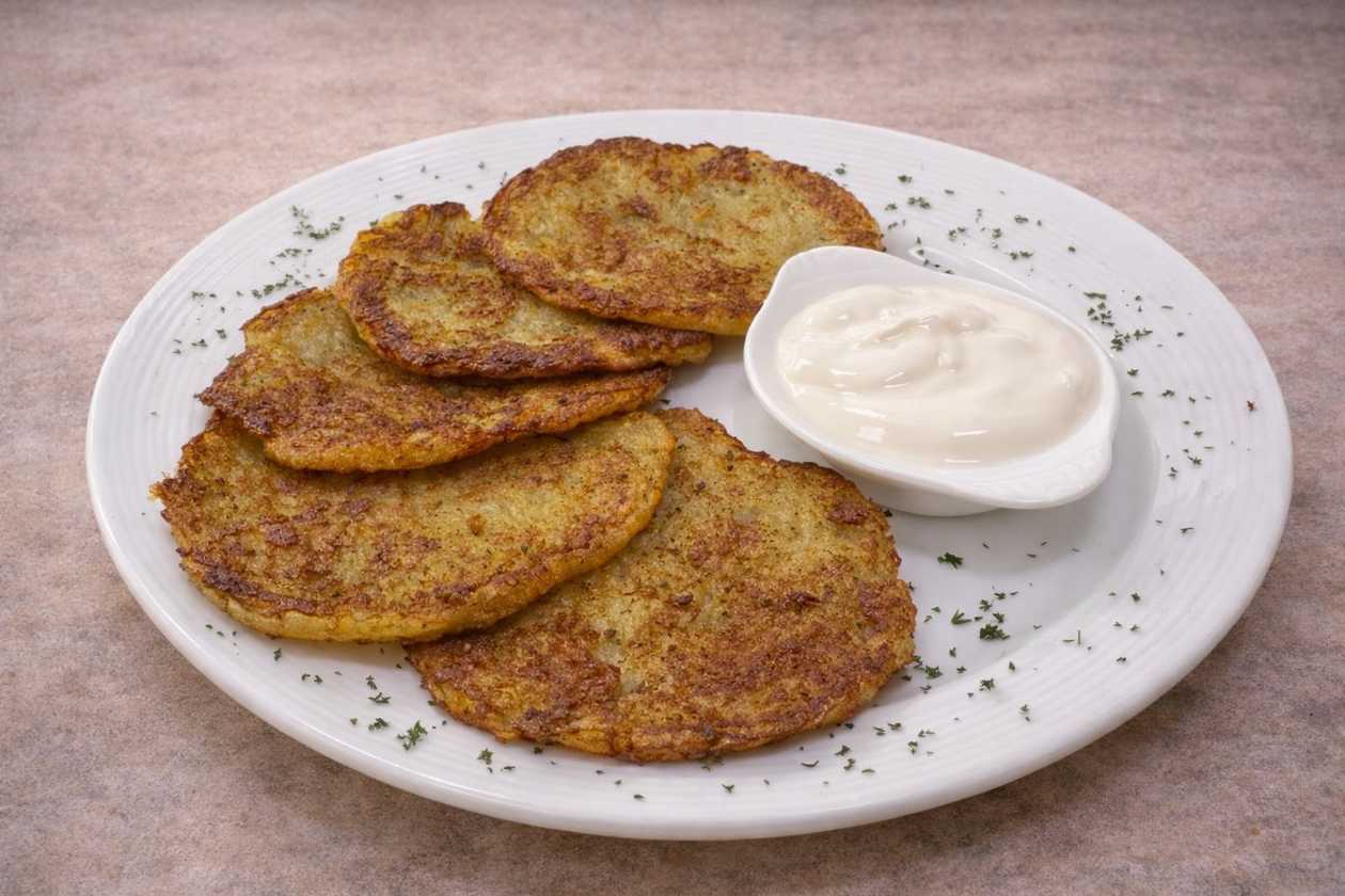 Potato Pancakes With Sour Cream