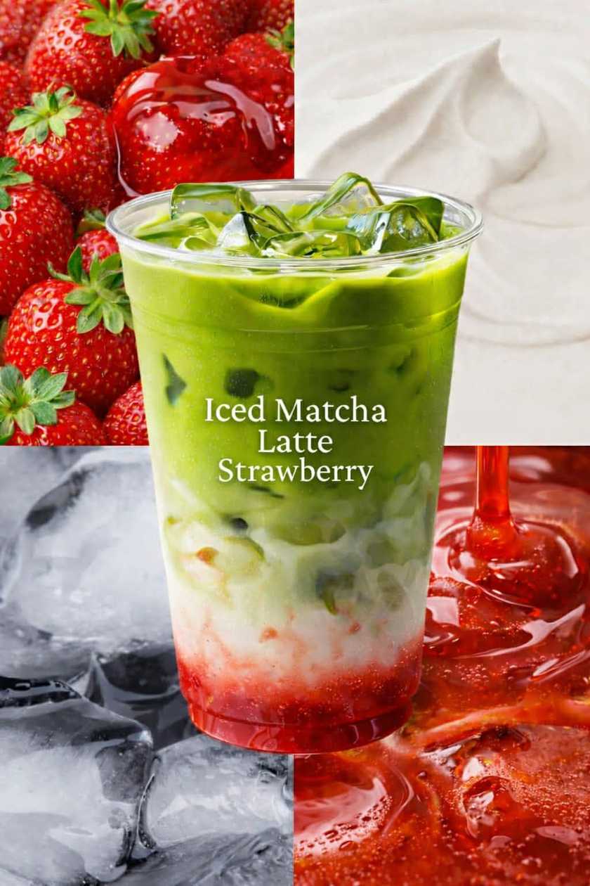 Iced Matcha Strawberry Latte