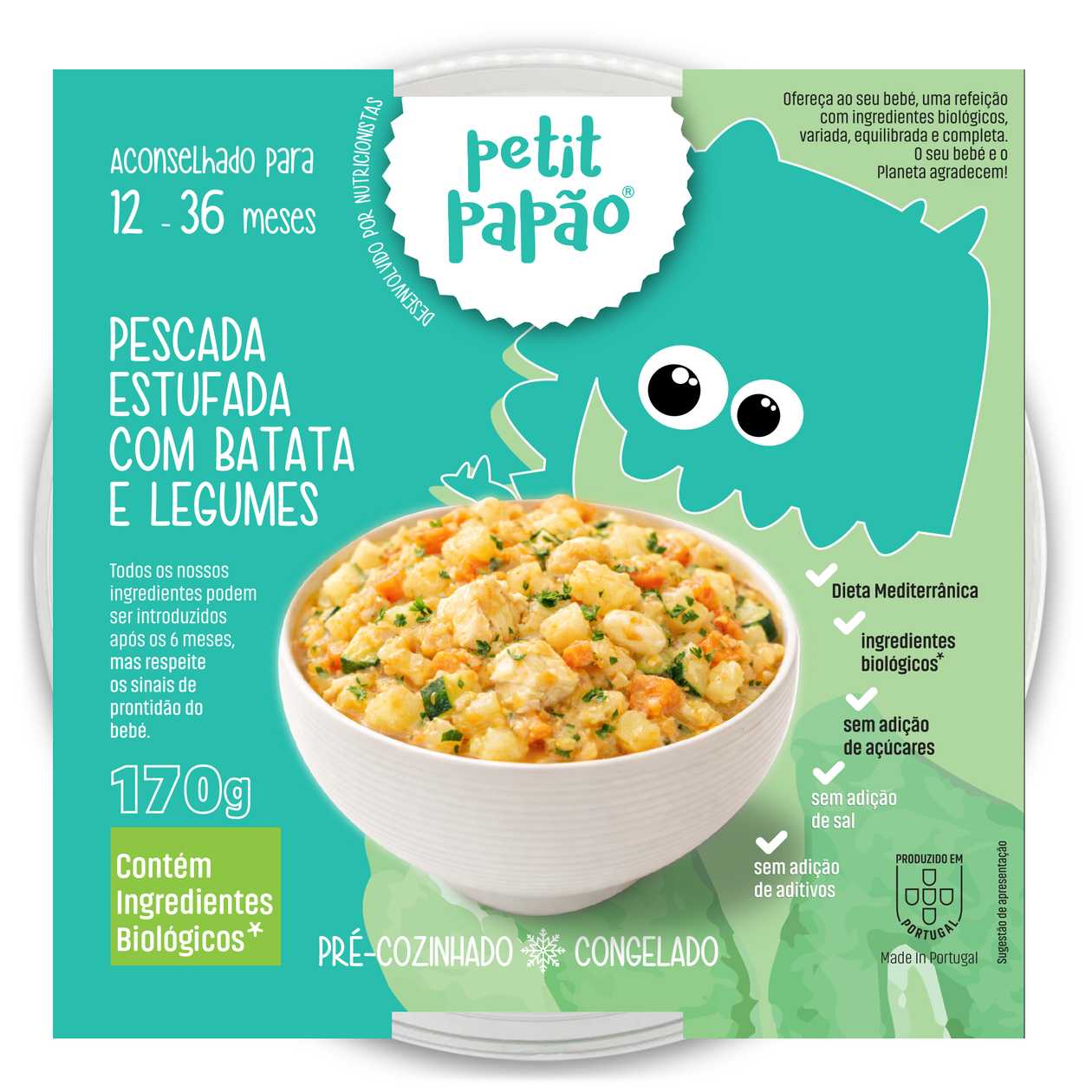 Pescada Estufada com Legumes e Batata (12+ BIO)