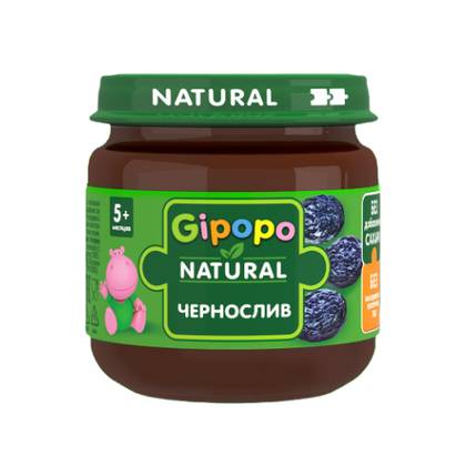 ჰიპოპო - ხილფაფა შავი ქლიავი 80გრ 3437