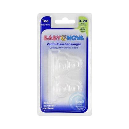 ბეიბი ნოვა - საწოვარა სილიკონის მრგვალ თავ ჩაის /0-24თვ/ 3019 #2