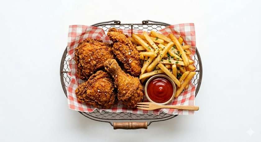 N01 Crispy Fried Chicken with Fries - Small