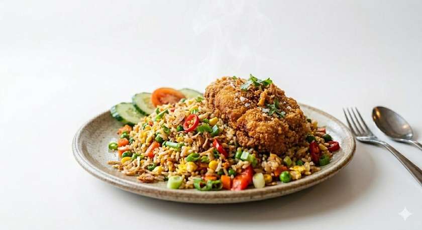 N04 Fried Rice and Crispy Fried Chicken - Medium